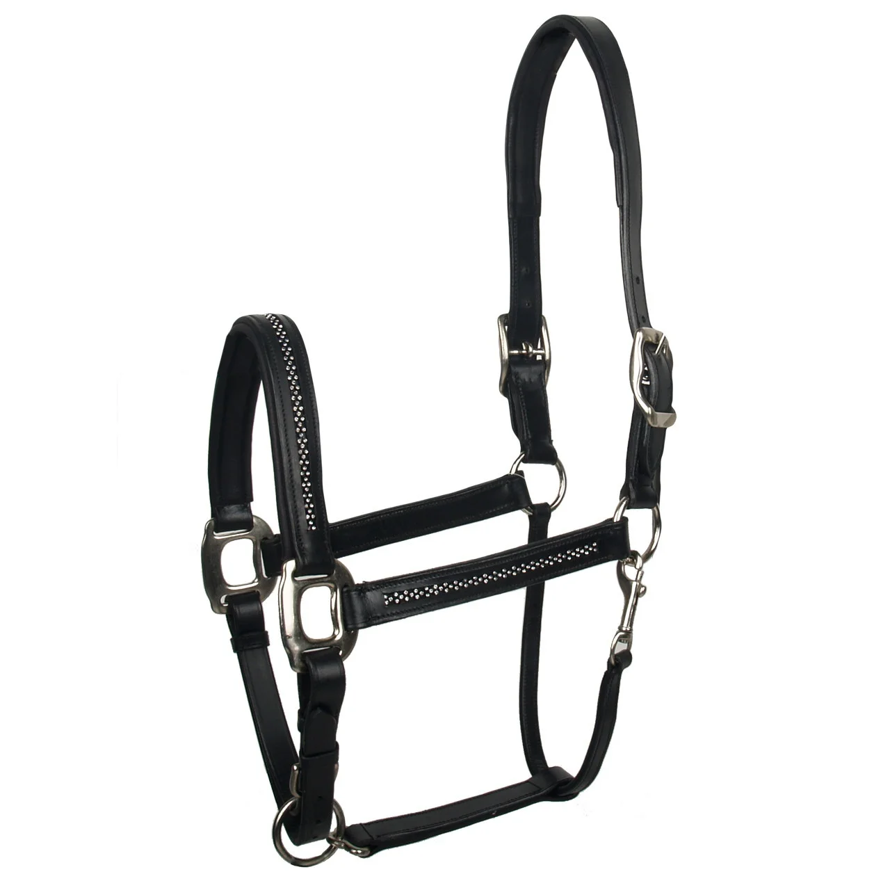 Pagony Strass halster zwart