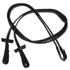 Rossner rubber binnenzijde teugel zwart