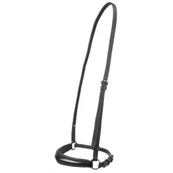 Rossner lak lage neusriem zwart